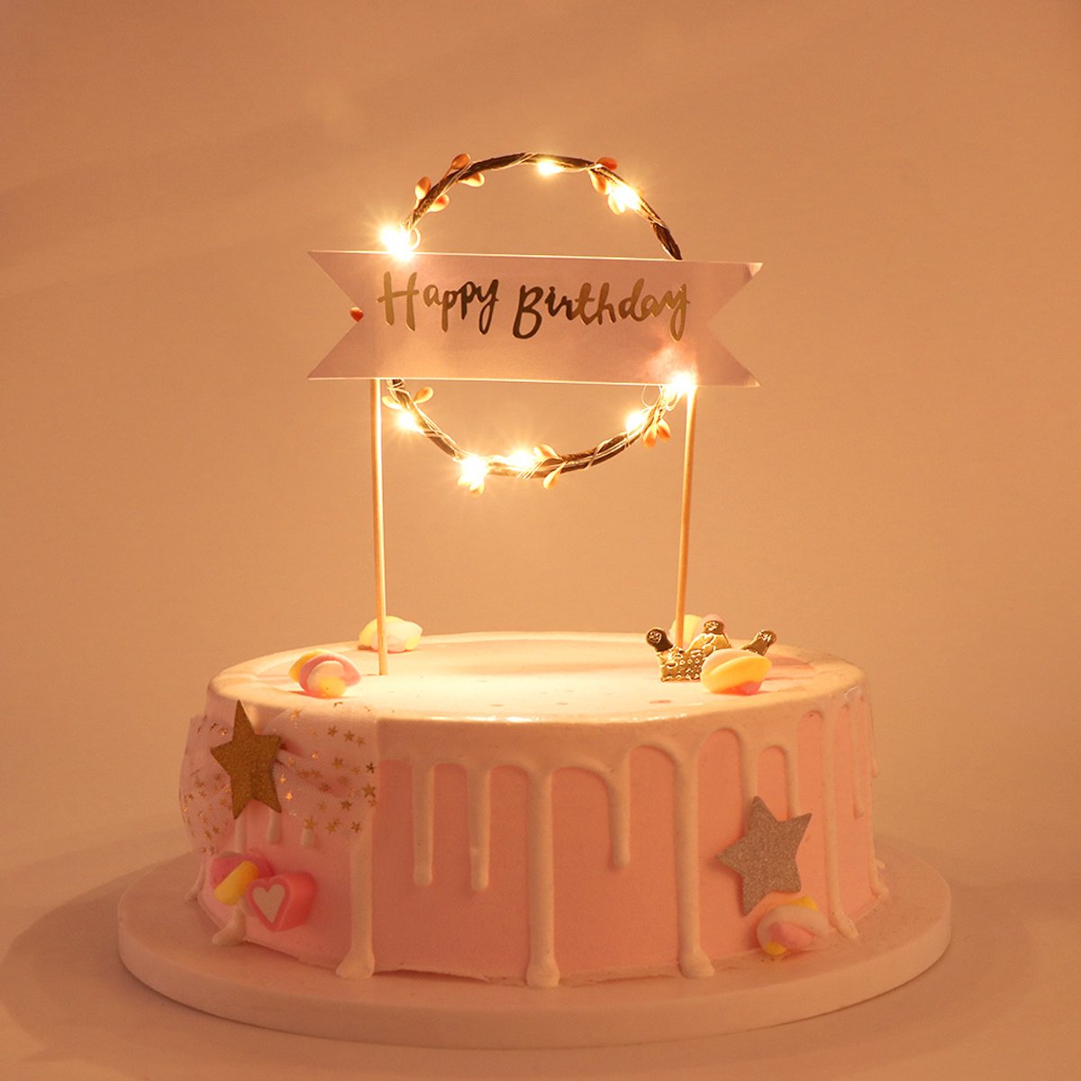 Little New Finds | Happy Birthday taart topper MET LICHT | taart decoratie | verjaardag | prikker